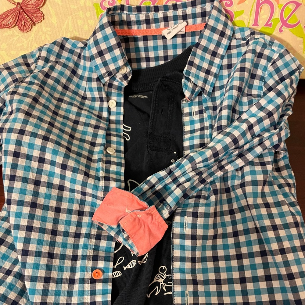 Boys 2T shirt and long sleeve dress shirt